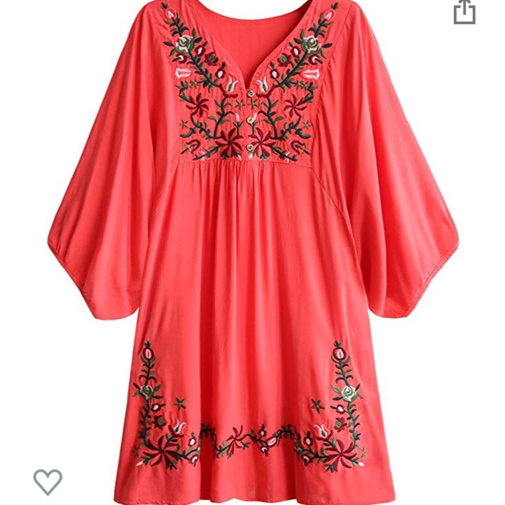 Futurino Bohemian floral mini dress/tunic
